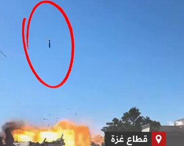 ویدیو | لحظه اصابت پی در پی موشک‌ها به غزه