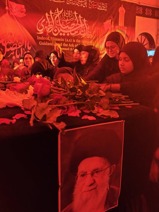تقرير مصور/ مراسم جنازة رمزية لنعش الإمام الشهيد في مسجد بونجا الشيعي في يانغون ميانمار