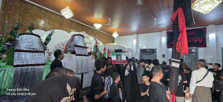 تقرير مصور/ مراسم تشييع جنازة رمزية للإمام الشهيد وأسرته بمسجد ماندالاي الجامع للشيعة في ميانمار