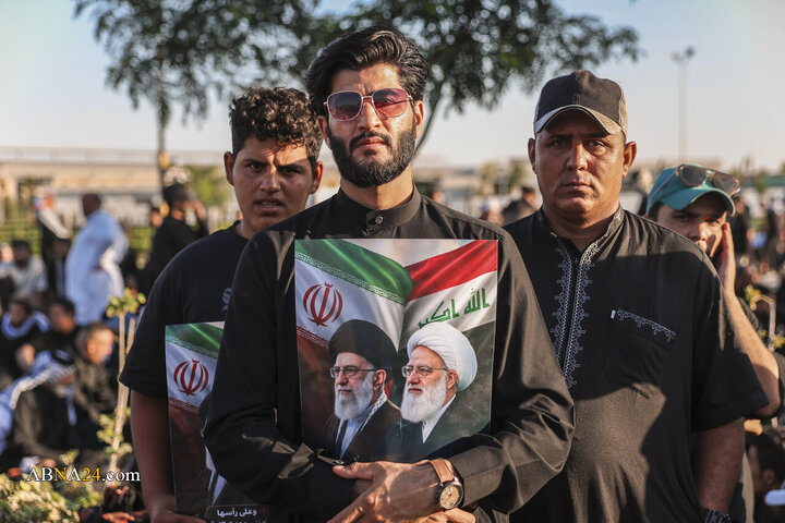 تشییع پیکر مطهر رهبر شهید انقلاب در نجف اشرف