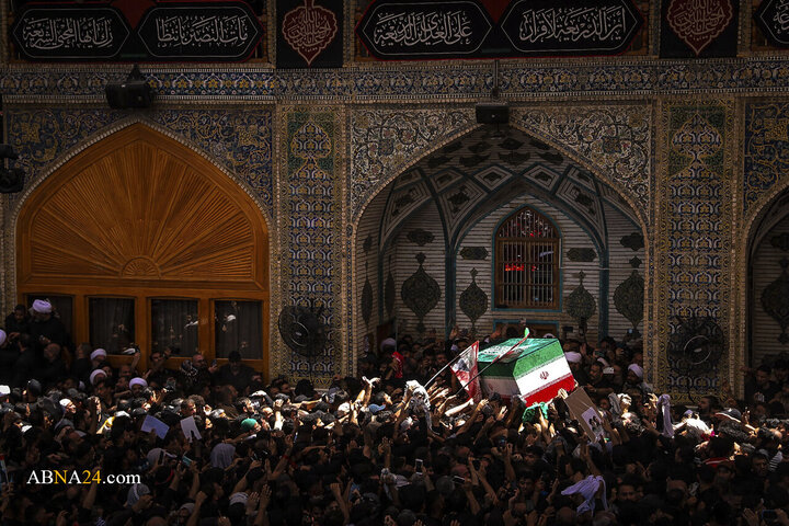 تشییع پیکر مطهر رهبر شهید انقلاب در نجف اشرف
