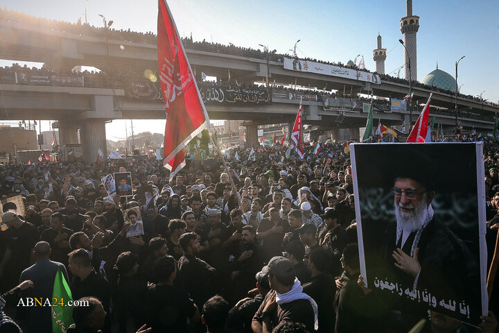 تشییع پیکر مطهر رهبر شهید انقلاب در نجف اشرف