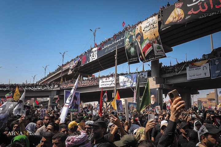 تشییع پیکر مطهر رهبر شهید انقلاب در نجف اشرف