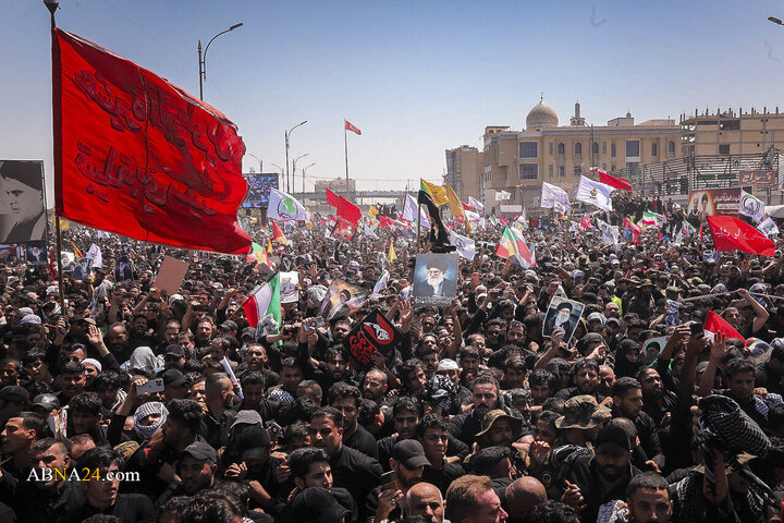 تشییع پیکر مطهر رهبر شهید انقلاب در نجف اشرف