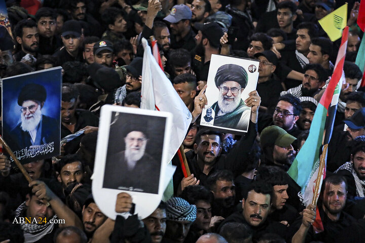 تشییع پیکر مطهر رهبر شهید انقلاب در کربلای معلی