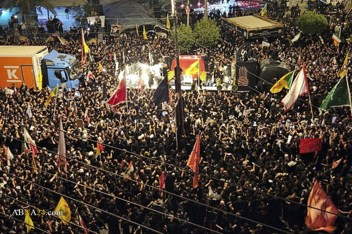 تشییع پیکر مطهر رهبر شهید انقلاب در کربلای معلی