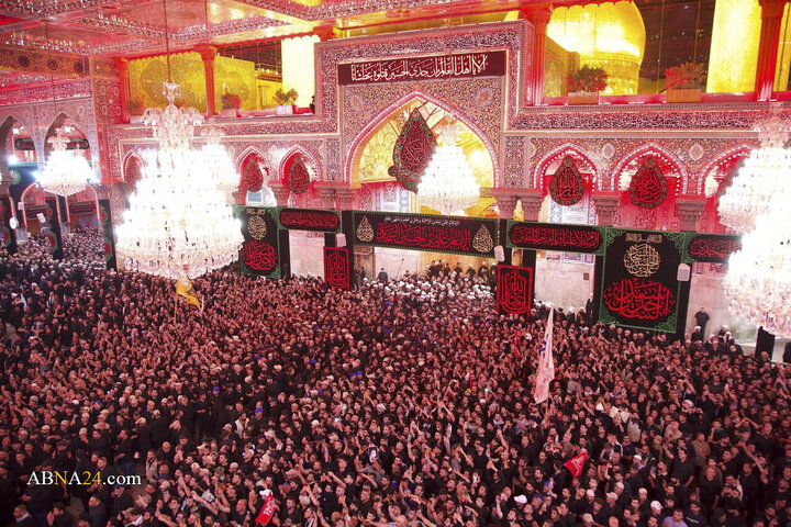 تشییع پیکر مطهر رهبر شهید انقلاب در کربلای معلی