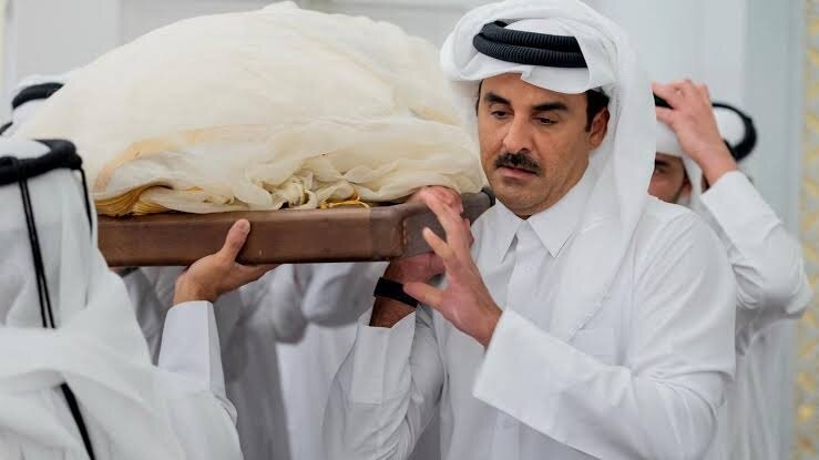 ویدیو | تشییع پیکر امیر پیشین قطر