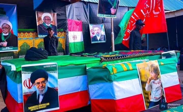 تقرير مصور/ مراسم جنازة رمزية ومهيبة للإمام الشهيد السيد "الخامنئي" في غومبي النيجيرية