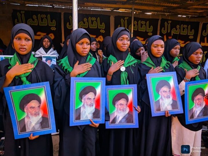 تقرير مصور/ مراسم جنازة رمزية ومهيبة للإمام الشهيد السيد "الخامنئي" في غومبي النيجيرية