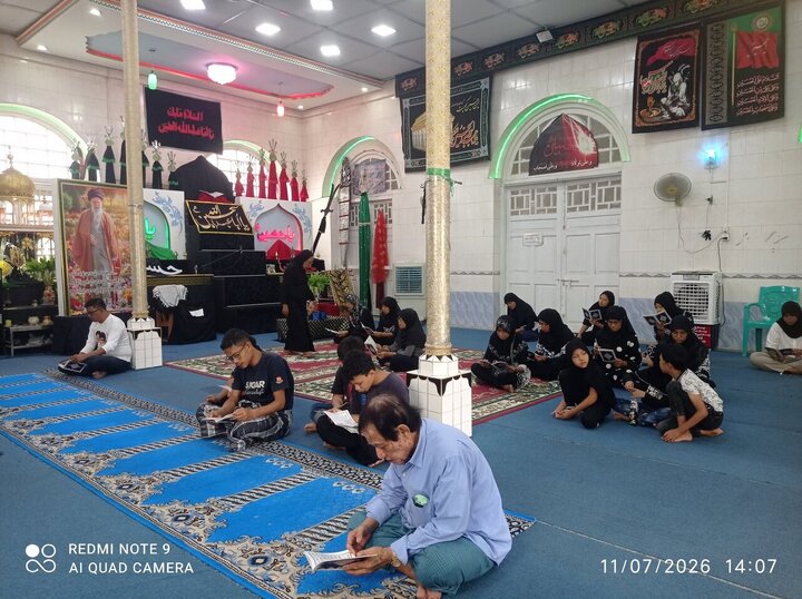 تقرير مصور/ ختمة القرآن الكريم على روح الإمام الشهيد "سيد الخامنئي" في مسجد كياونغ غيي ببلدة بيي الميانمارية