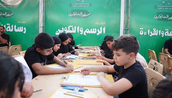 تقرير مصور/ العتبة الحسينية يعلم الاطفال عبر محطات ثقافية تفاعلية
