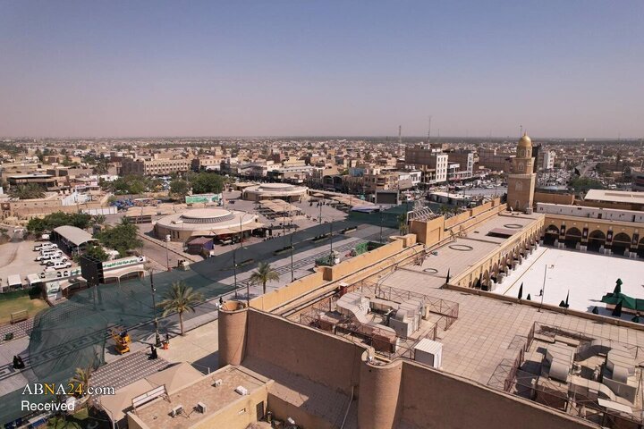 نصب ۶ هزار مترمربع سایه‌بان در مسجد کوفه برای استقبال از زائران اربعین