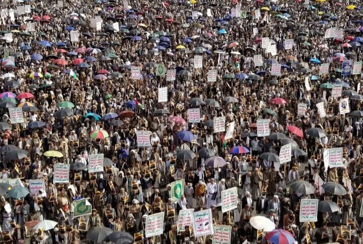 Armed Tribal Gatherings and Mass Rallies Across Yemen Condemn Saudi Strike on Sana’a Airport