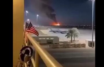 فيديو | جندي أمريكي يوثق لحظة قصف الحرس الثوري لقاعدة العديد في قطر