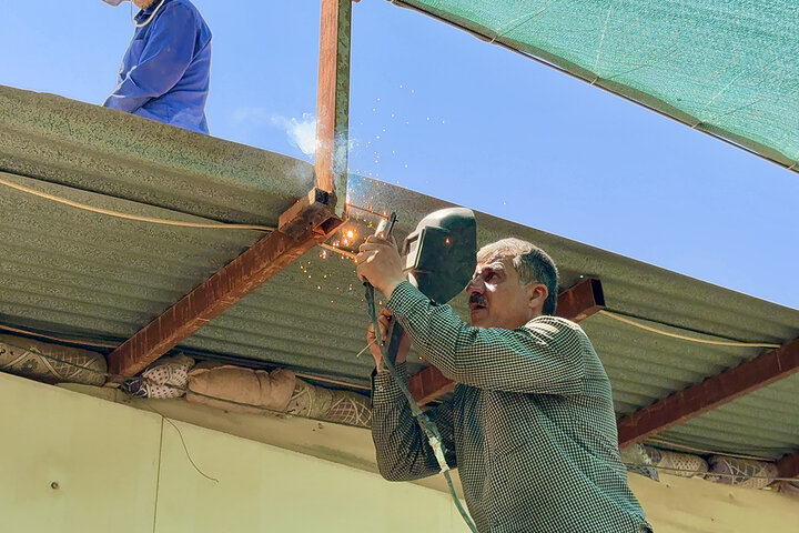 Photos: Efforts of Hazrat Masoumeh Shrine's Servants to Prepare Arbaeen Mawkib at Pillar 1080