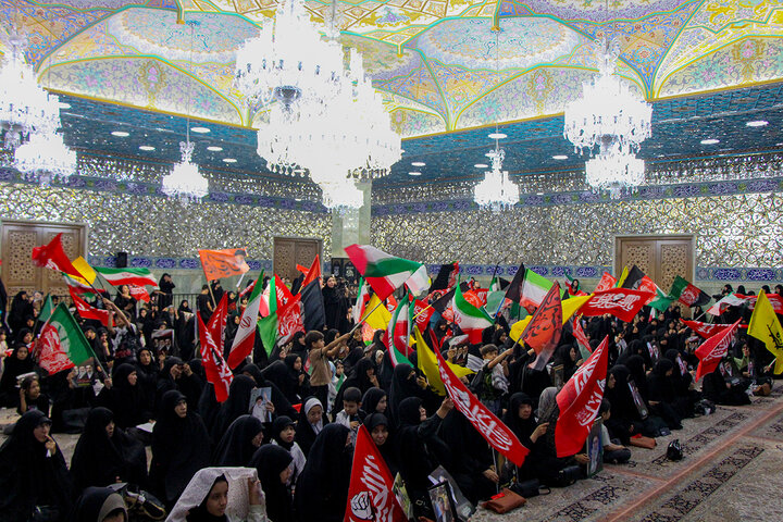 Photos: Mourning Ceremony of Martyred Leader by Afghan Women at Hazrat Masoumeh Holy Shrine