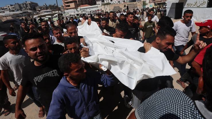 Israeli airstrike kills at least eight Palestinians at funeral in Nuseirat refugee camp