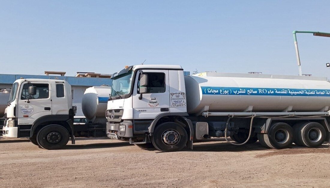 تأمين المياه الصالحة للشرب للمناطق النائية والمواكب في البصرة