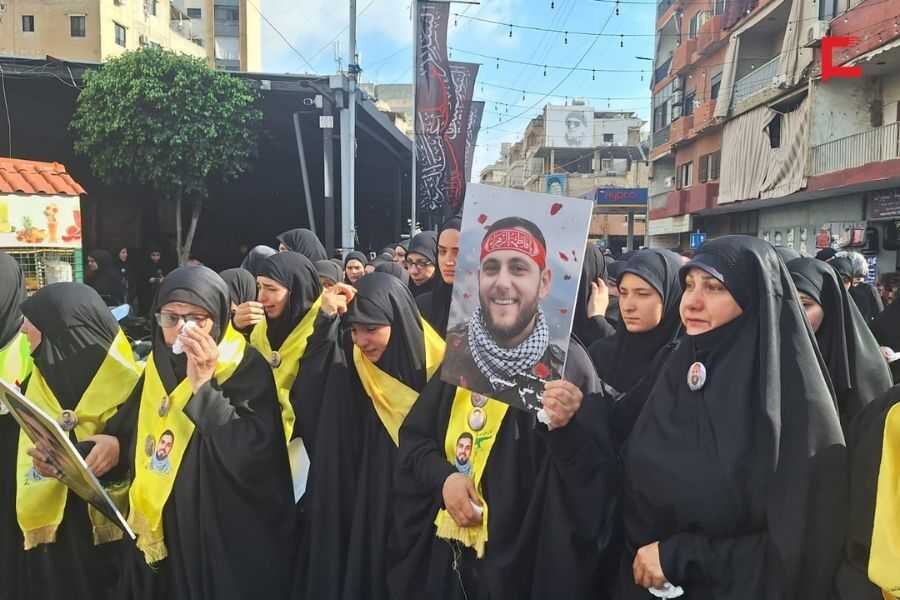 پیکر شهید «سید محمد حسن خلیل حسین» در ضاحیه جنوبی بیروت تشییع شد