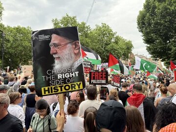 Pro-Fələstinlilərin Londonun mərkəzində izdihamlı yürüşü \ Foto