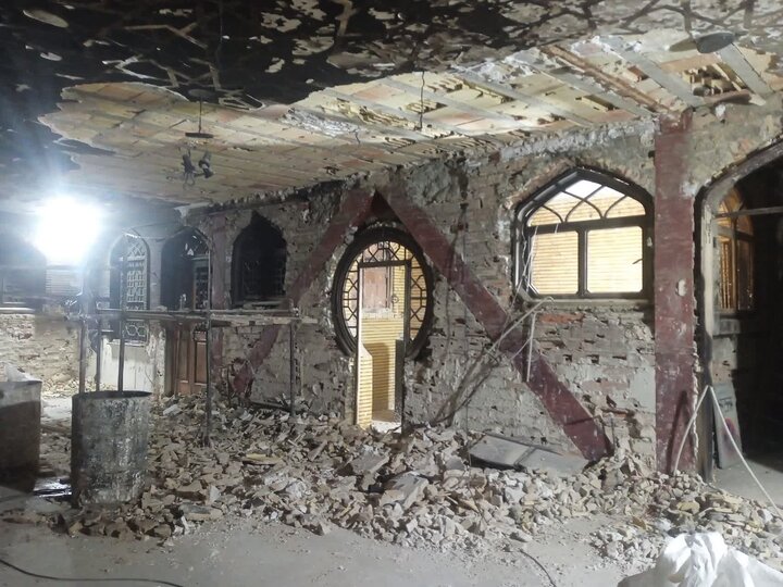 گزارش تصویری/ مراحل بازسازی مسجد جامع ابوذر