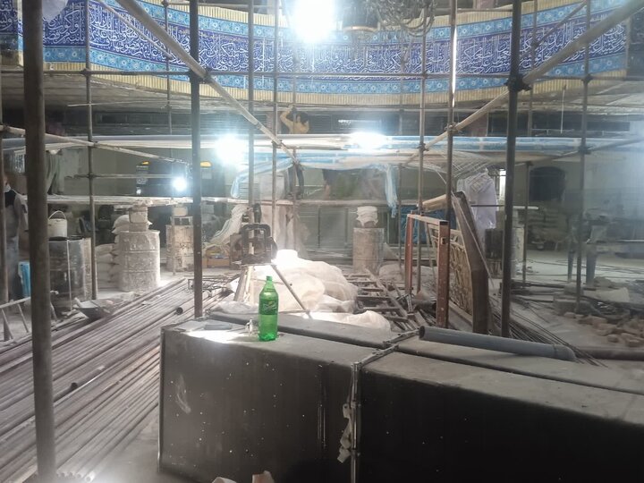 گزارش تصویری/ مراحل بازسازی مسجد جامع ابوذر