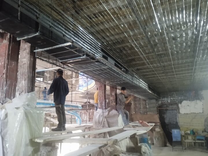 گزارش تصویری/ مراحل بازسازی مسجد جامع ابوذر