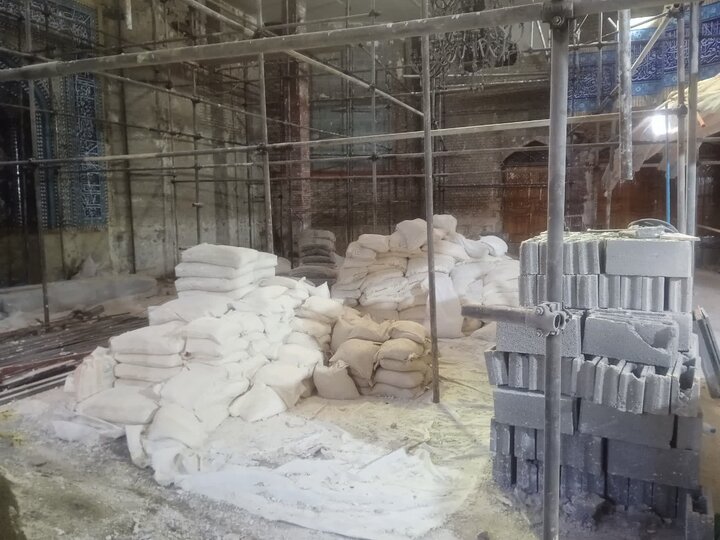 گزارش تصویری/ مراحل بازسازی مسجد جامع ابوذر