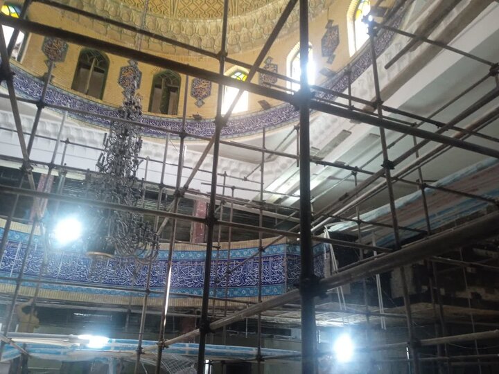 گزارش تصویری/ مراحل بازسازی مسجد جامع ابوذر