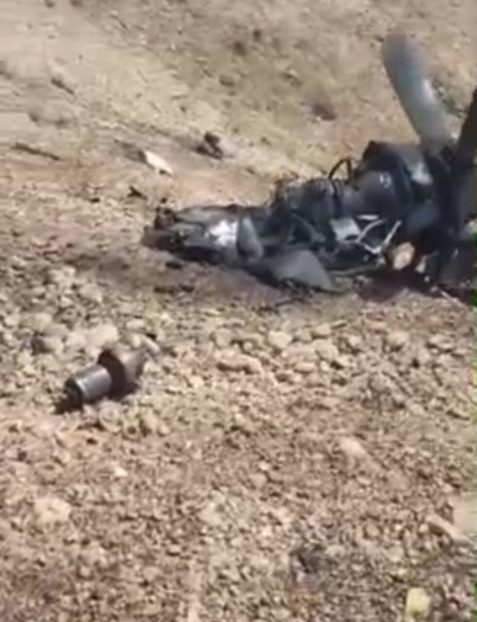 Video| Mga Larawan ng Binaril na MQ-9 Drone ng Air Defense ng Bansa sa Dehloran