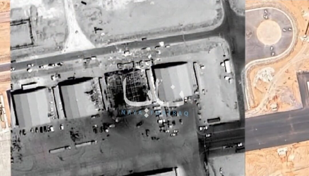 Video| Mga Larawang Pang-satellite ng Tuwirang Pagtama sa Isang Gusali sa Muwaffaq al-Salti Air Base sa Jordan.