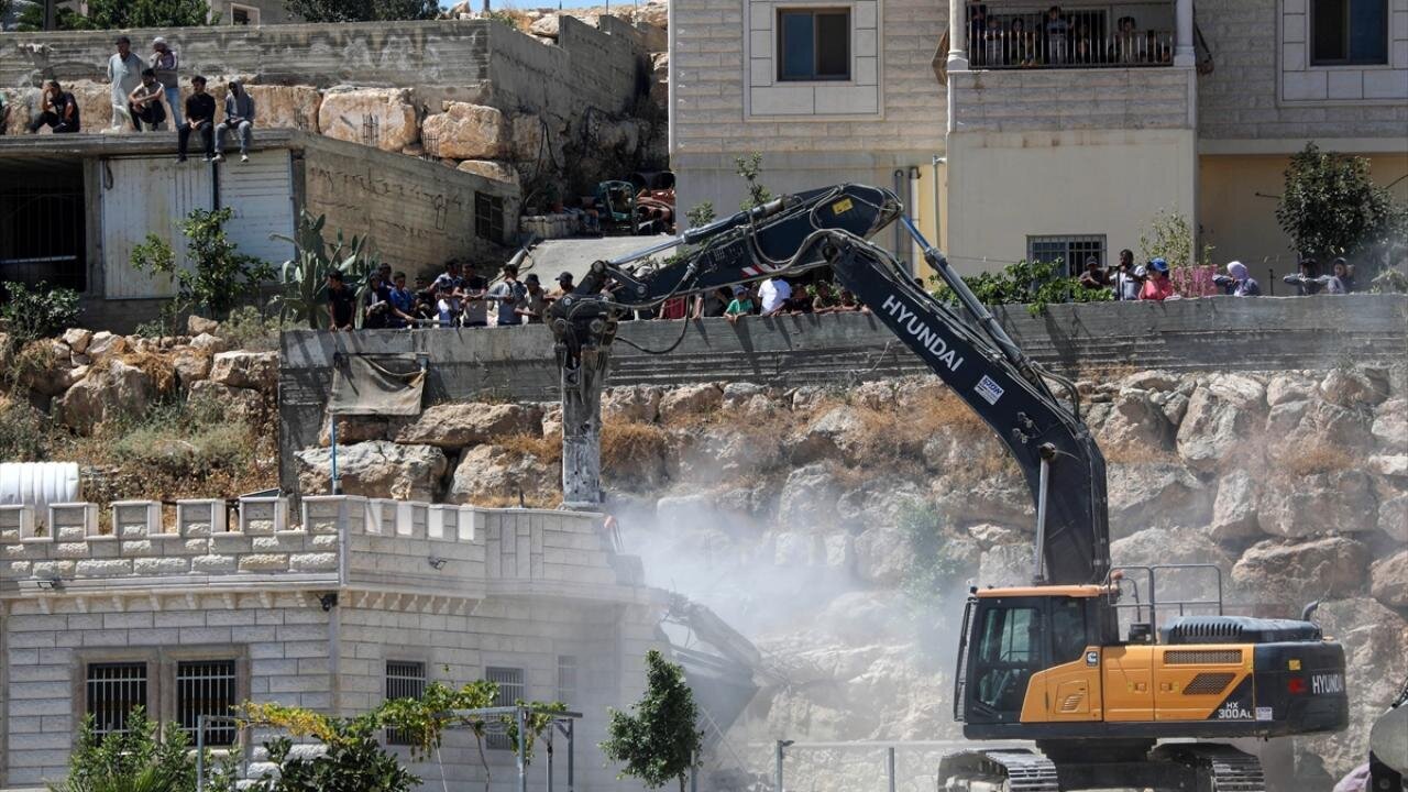 Photos: Zionist Regime Bulldozes Palestinian Home in West Bank, Displacing Two Families