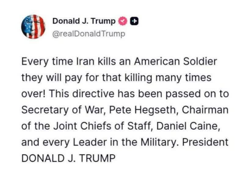 Muling binantaan ng teroristang Pangulo ng Amerika ang Iran