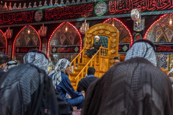 تقرير مصور/ إقامة مجلس عزاء في ذكرى شهادة الإمام الحسن (ع) في مرقد أبي الفضل العباس (ع)