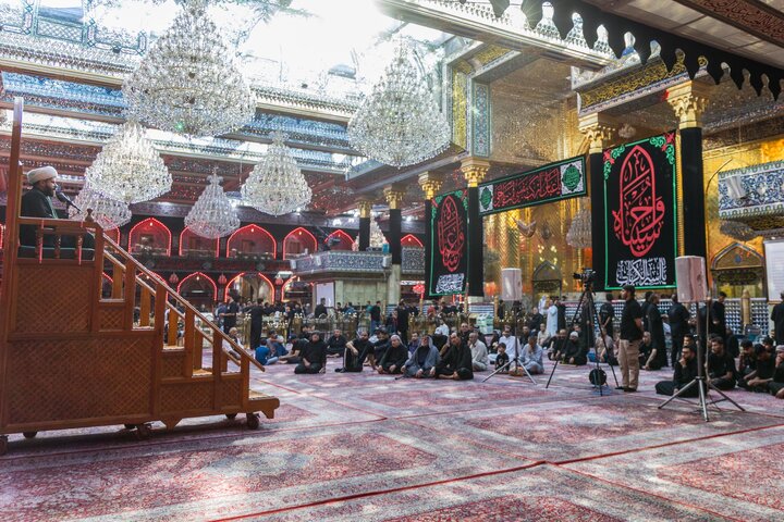 تقرير مصور/ إقامة مجلس عزاء في ذكرى شهادة الإمام الحسن (ع) في مرقد أبي الفضل العباس (ع)