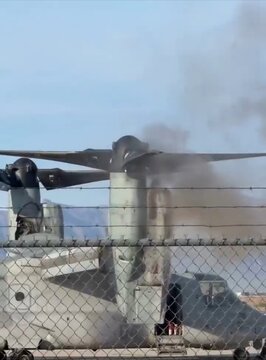 Video| Pagsunog ng MV-22B Osprey Aircraft ng US Marine Corps sa Isang Training Exercise