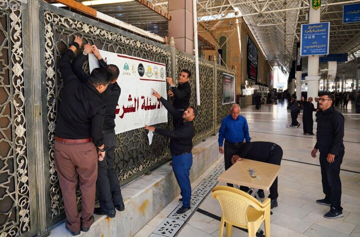 تقرير مصور/ العتبة العلوية المقدسة تواصل في خدماتها الدينية والإرشادية أثناء زيارة الأربعين