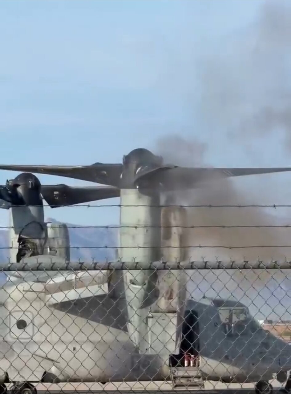 Video| Pagsunog ng MV-22B Osprey Aircraft ng US Marine Corps sa Isang Training Exercise