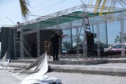 تقرير مصور/ العتبة العباسية تنصب مكانًا خاصًا لزوار أربعينية الإمام الحسين(ع)