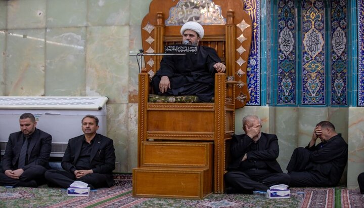 تقرير مصور/ إقامة مجلس عزاء بذكرى استشهاد الإمام الحسن المجتبى (ع) في العتبة الحسينية المقدسة