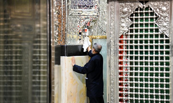 گزارش تصویری/ مراسم غبارروبی حرم حضرت عبدالعظیم حسنی(ع)