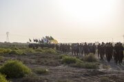 تقرير مصور/ قضاء الخضر لمحافظة المثنى العراقية يودع زوار زيارة اربعين الامام الحسين(ع)