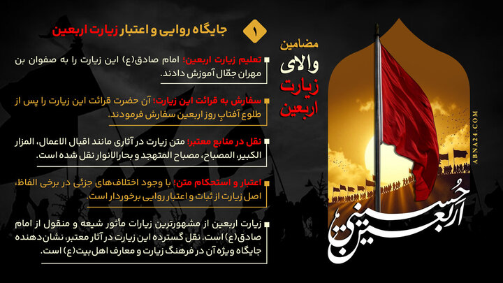 اینفوگرافی | جایگاه روایی و اعتبار زیارت اربعین - ۱