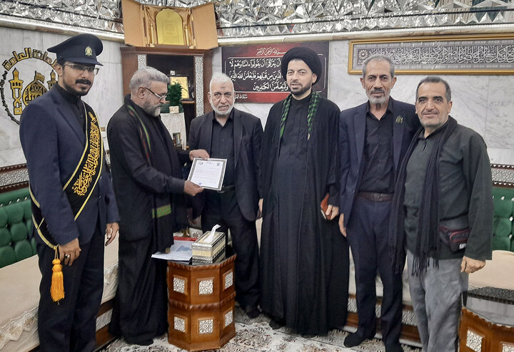 دیدار خادمان موکب حرم بانوی کرامت با مسئولان عتبه عباسیه در کربلای معلی
