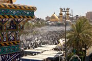 تقرير مصور/ منطقة ما بين الحرمين  الشريفين تشهد حضورا مميزان لجموع الزائرين في كربلاء المقدسة