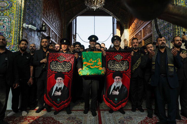 Photos: Servants of Razavi Holy Shrine Visit Kadhimayn Shrine in Iraq