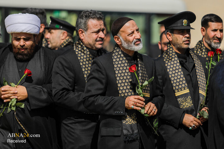 حضور خدام حرم مطهر رضوی در یادمان شهدای مقاومت در بغداد