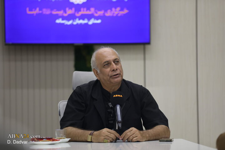 حضور بهمن دان بازیگر سینما و تلویزیون در خبرگزاری اهل‌بیت(ع)
