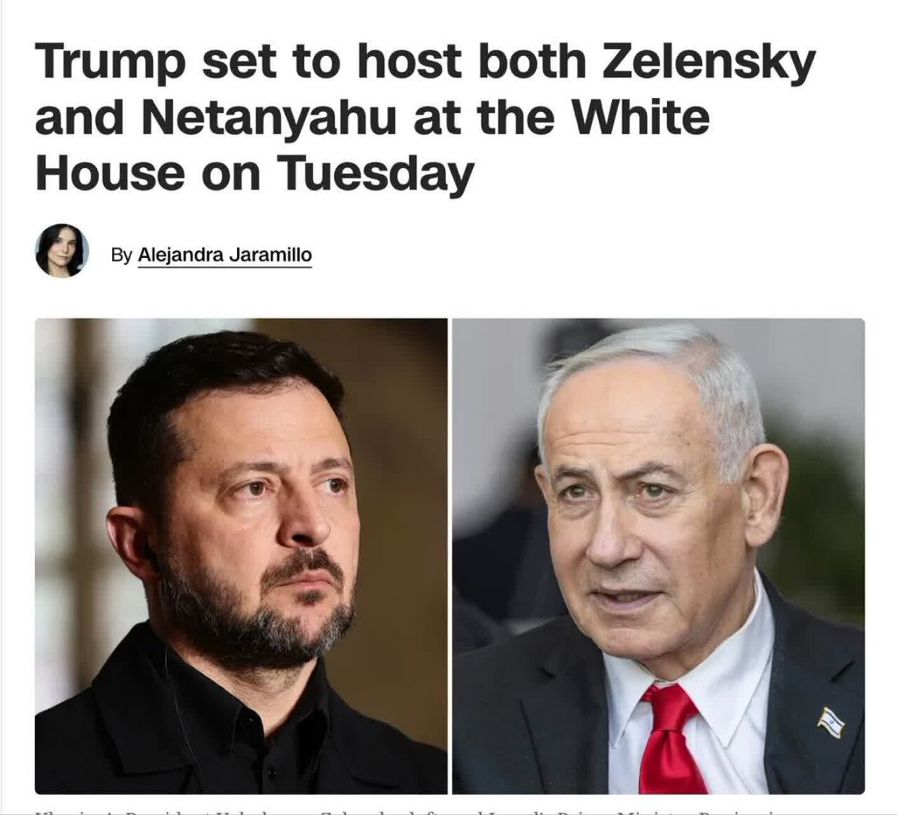 Si Trump ngayong Martes ay magho-host kina Netanyahu at Zelensky sa White House